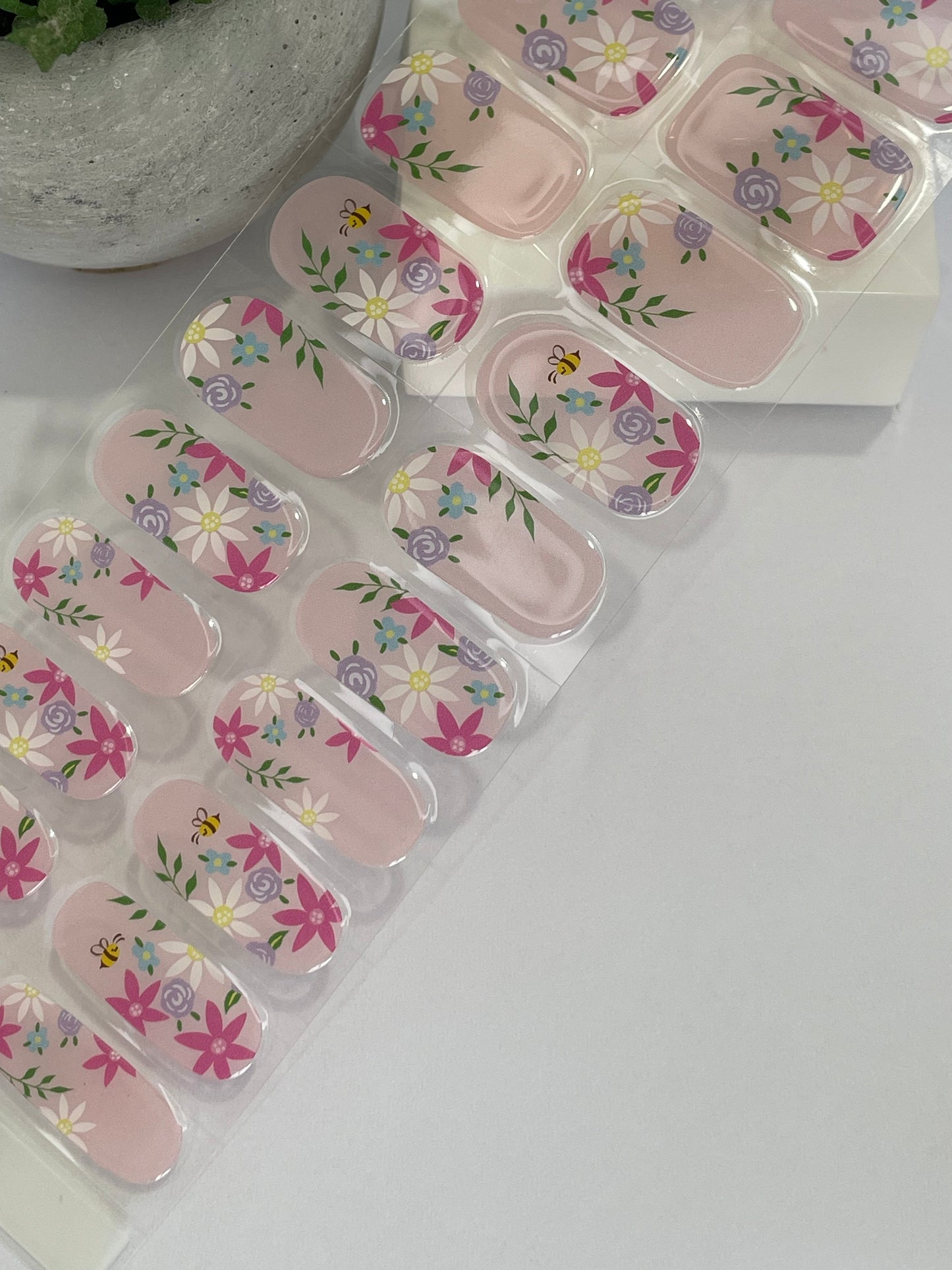 Spring Delight Semi - Cured Gel Nail Stickers